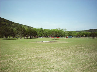 Field adjacent to the cabin area