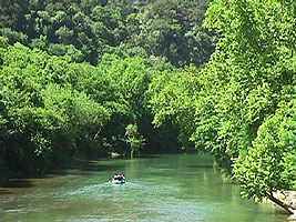 Rafting down the Guadalupe River